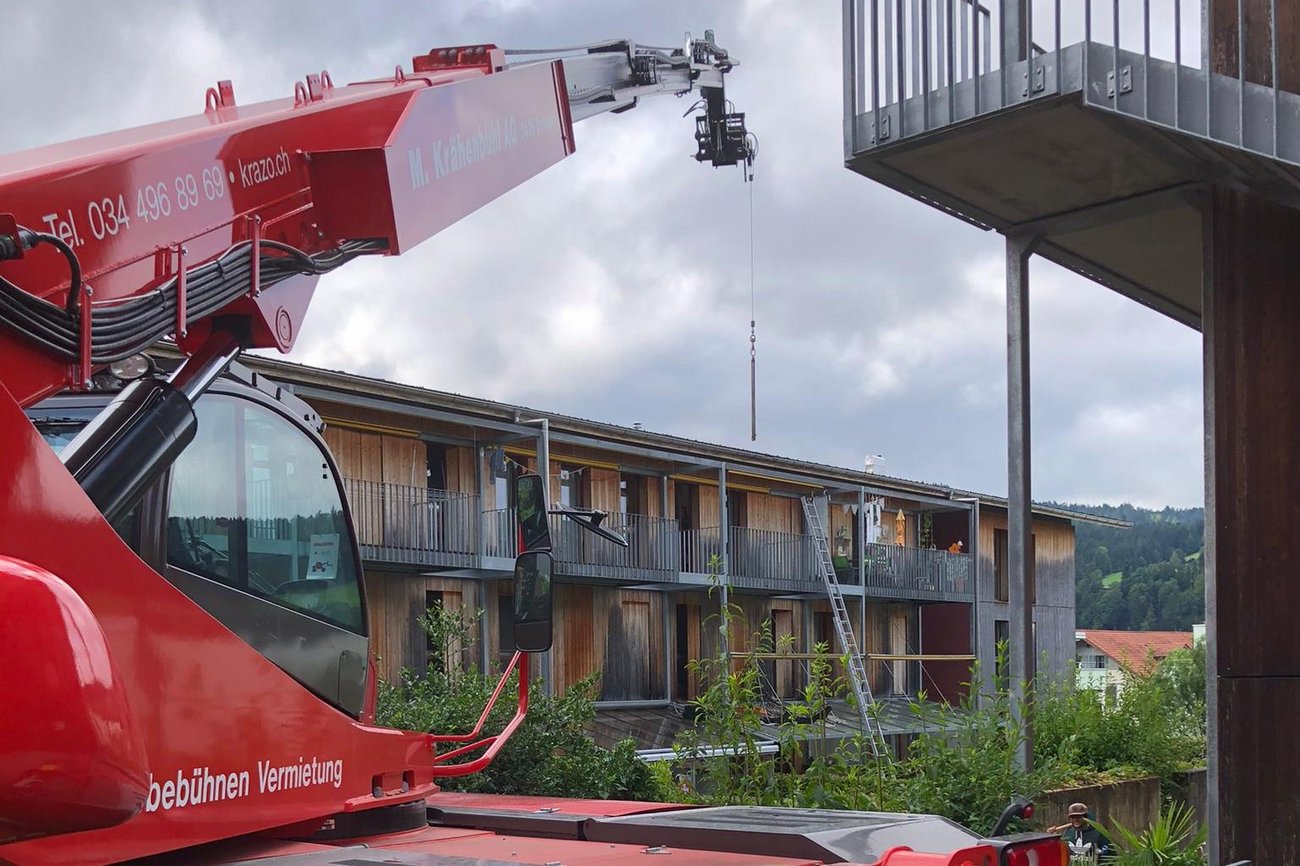 Manitou-Kran der M. Krähenbühl AG Zollbrück